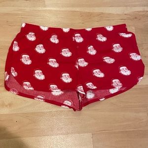 Santa pajama shorts